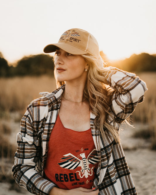 Adjustable Baseball Hat - Tan Mesh